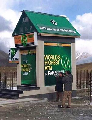 World highest ATM in Pakistan