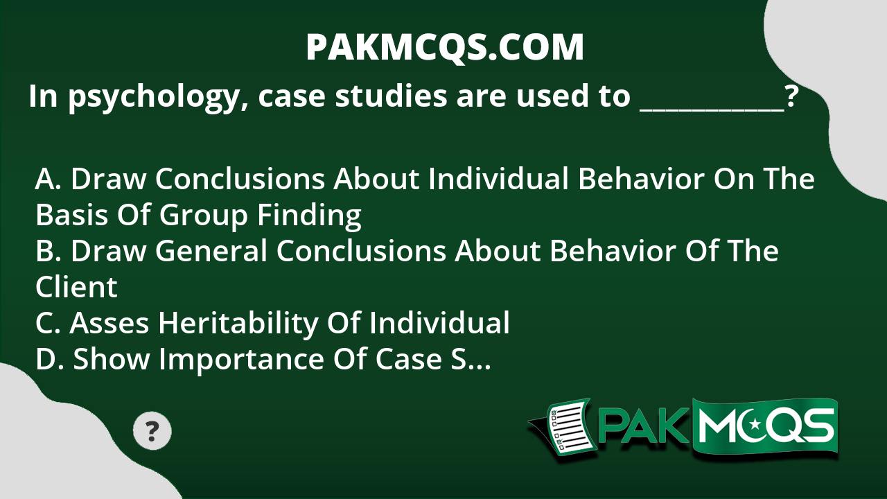  Psychology Case Studies 1 