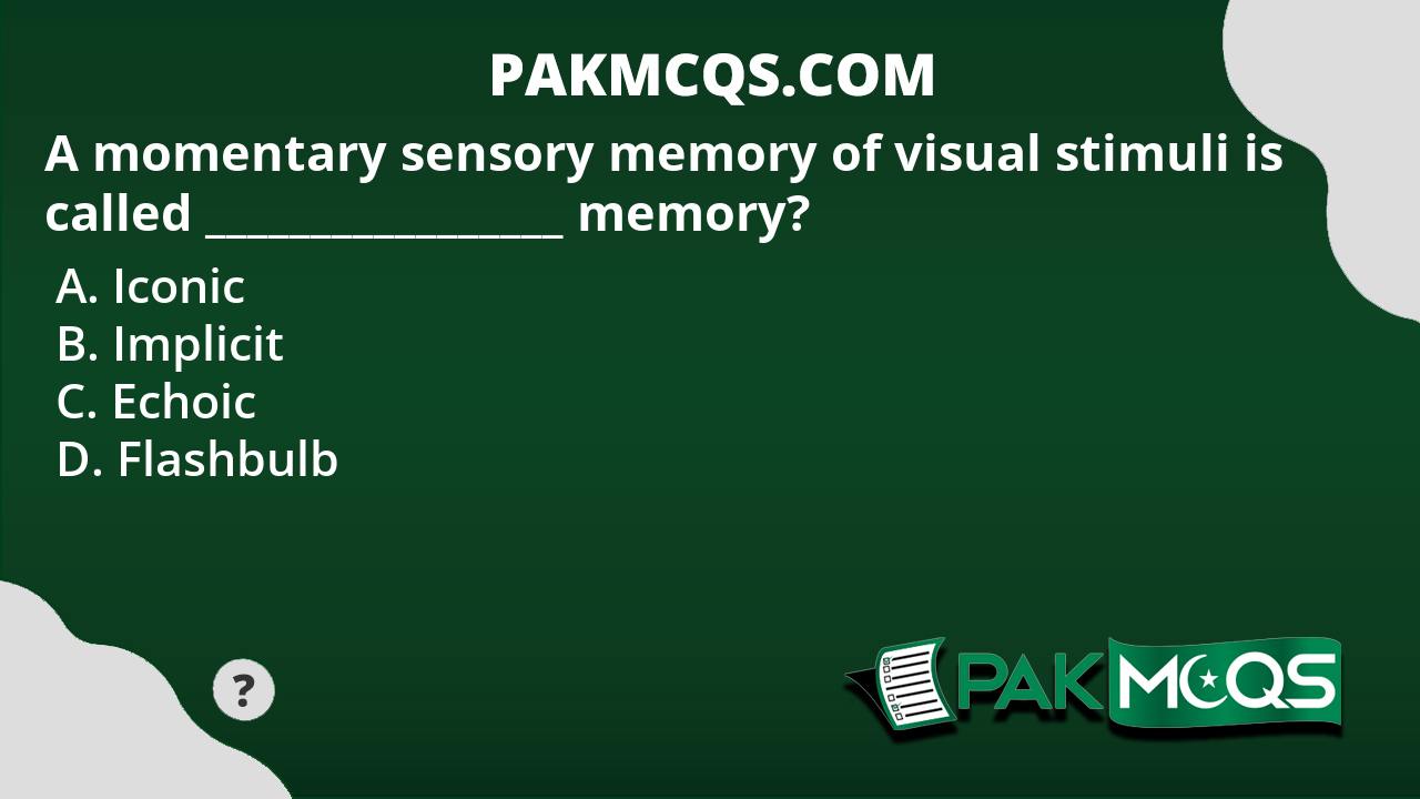 sensory memory