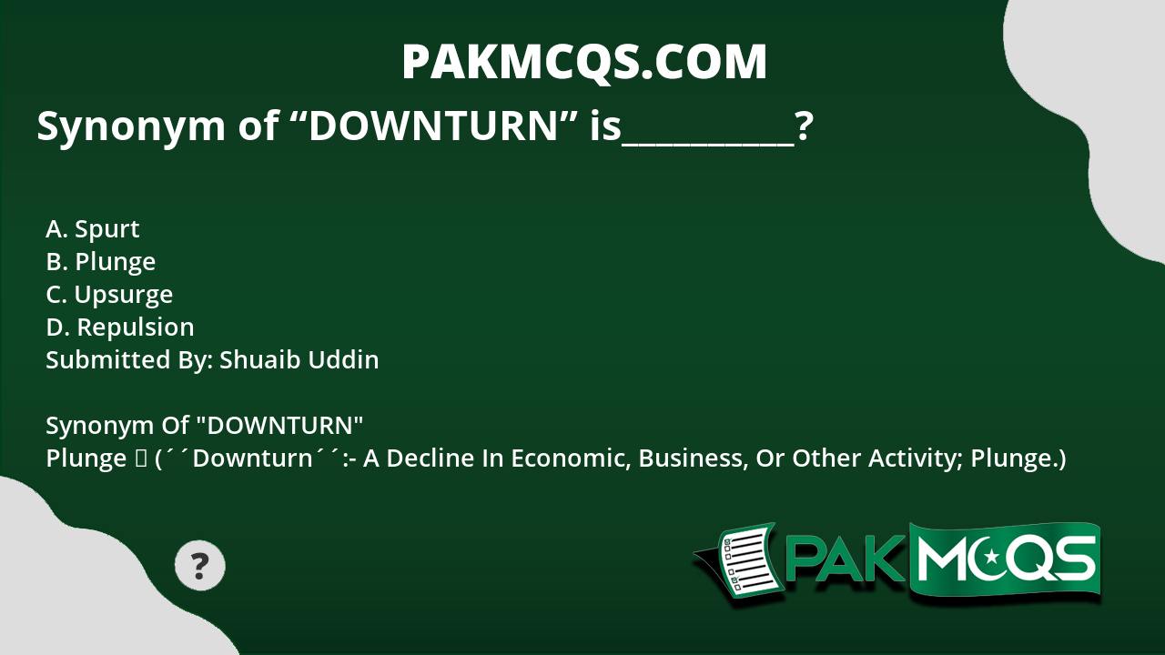 What Is A Synonym For Downturn