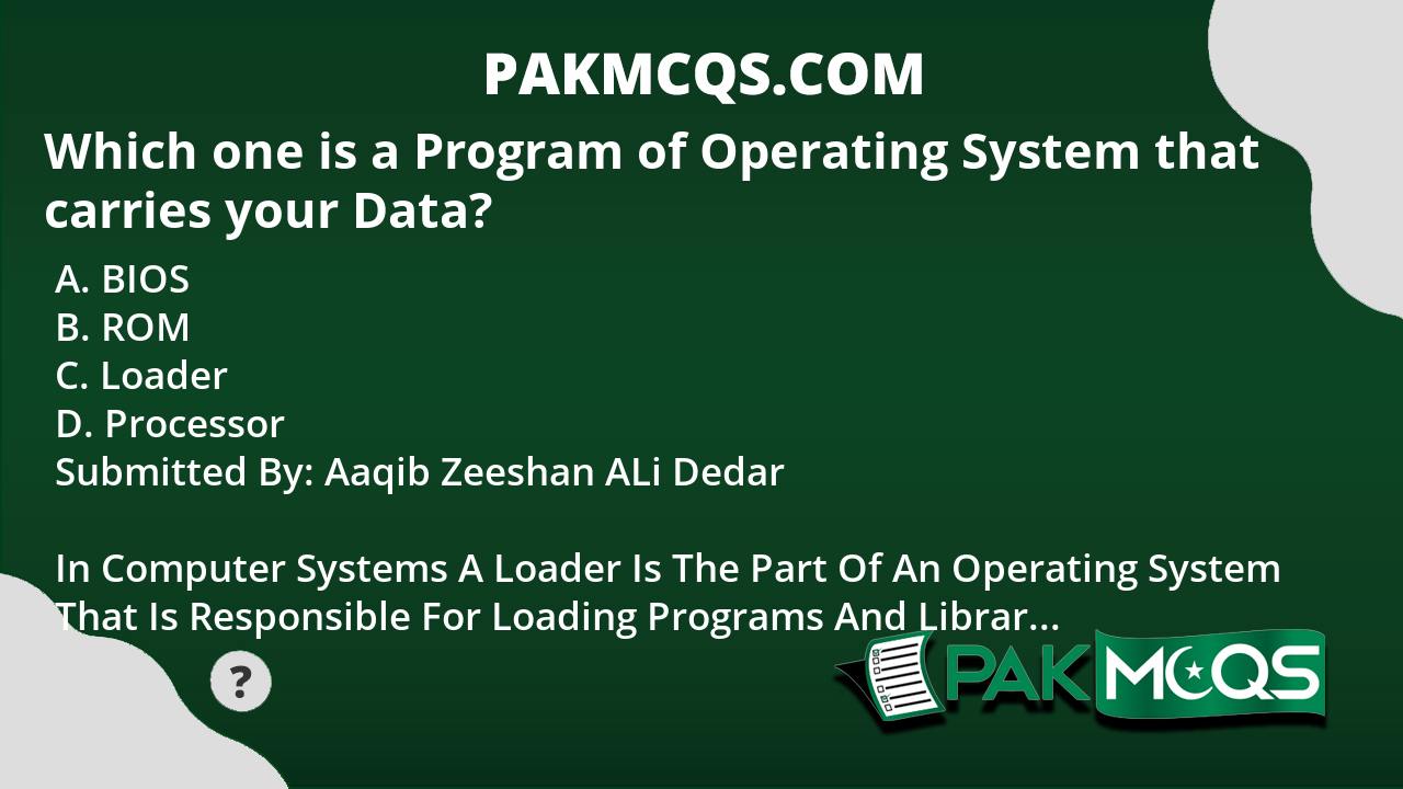 which-one-is-a-program-of-operating-system-that-carries-your-data