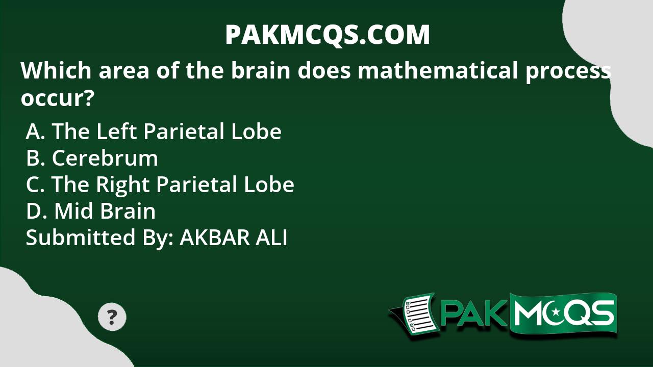 which-area-of-the-brain-does-mathematical-process-occur-pakmcqs