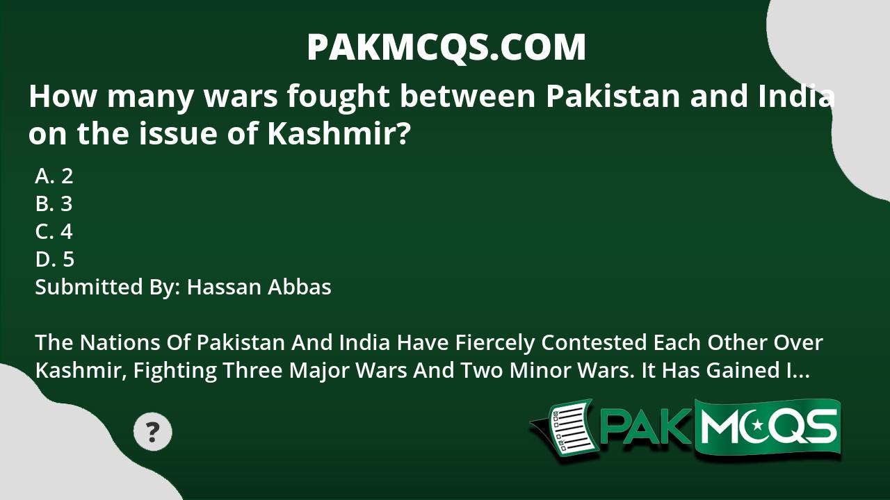 how-many-wars-fought-between-pakistan-and-india-on-the-issue-of-kashmir