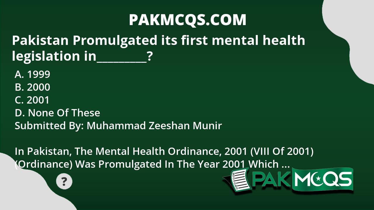 pakistan-promulgated-its-first-mental-health-legislation-in