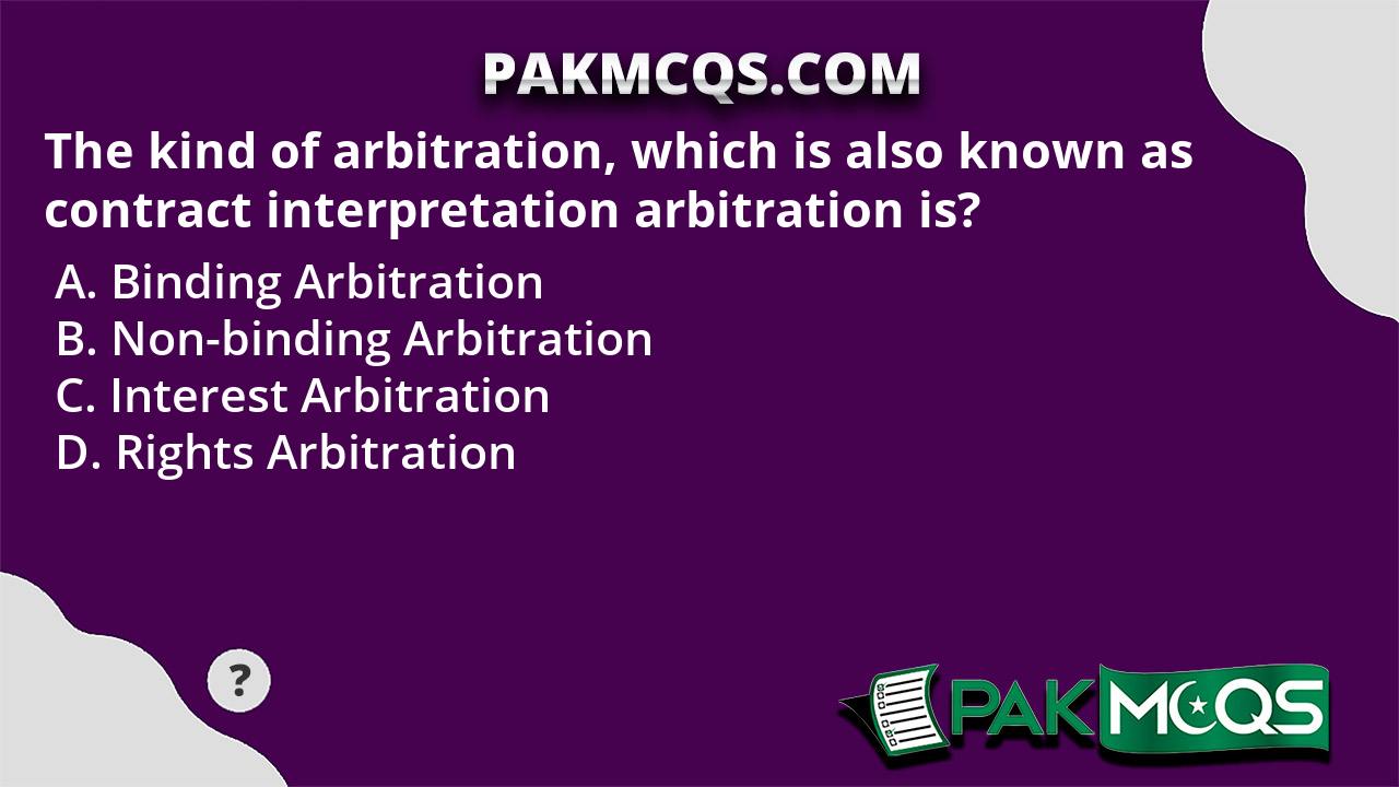 what is arbitration in law