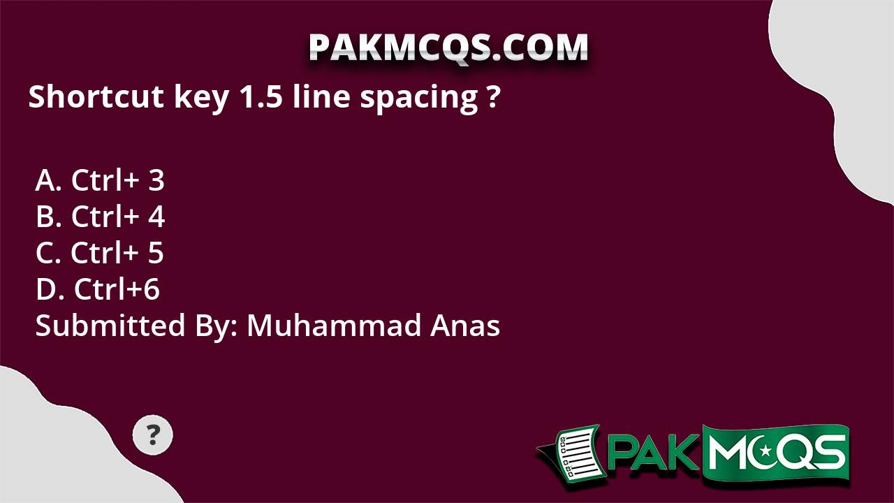 shortcut-key-1-5-line-spacing-pakmcqs