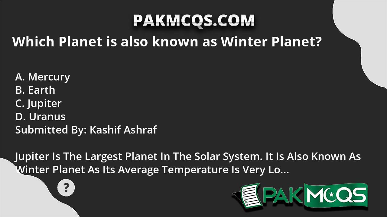 which-planet-is-also-known-as-winter-planet-pakmcqs