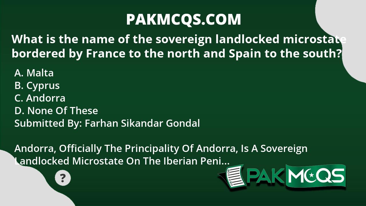 What is the name of the sovereign landlocked microstate bordered by