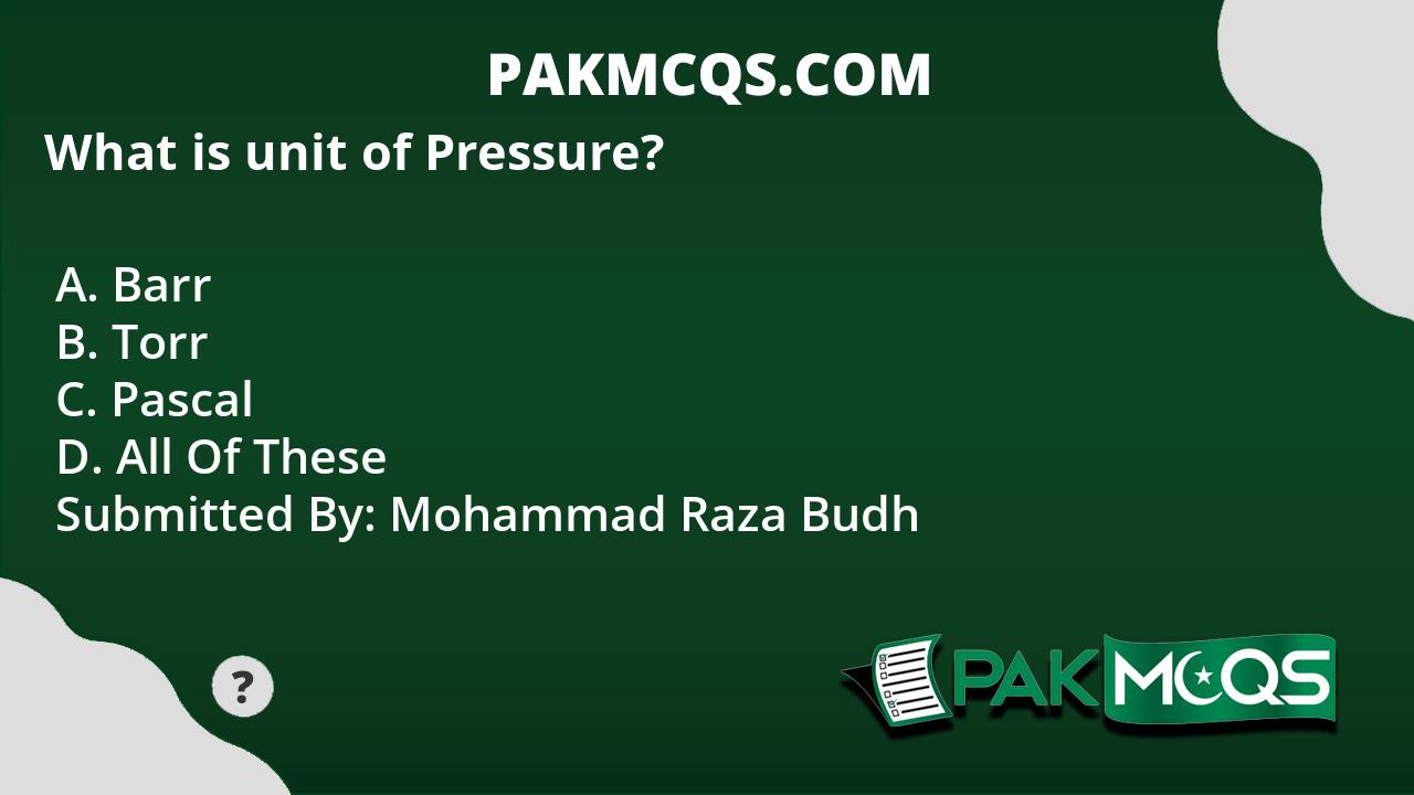 what-is-unit-of-pressure-pakmcqs