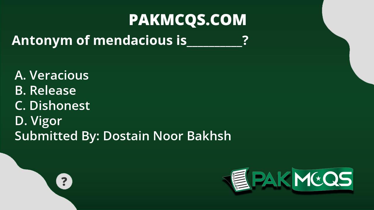 What Is The Synonym And Antonym For Mendacious