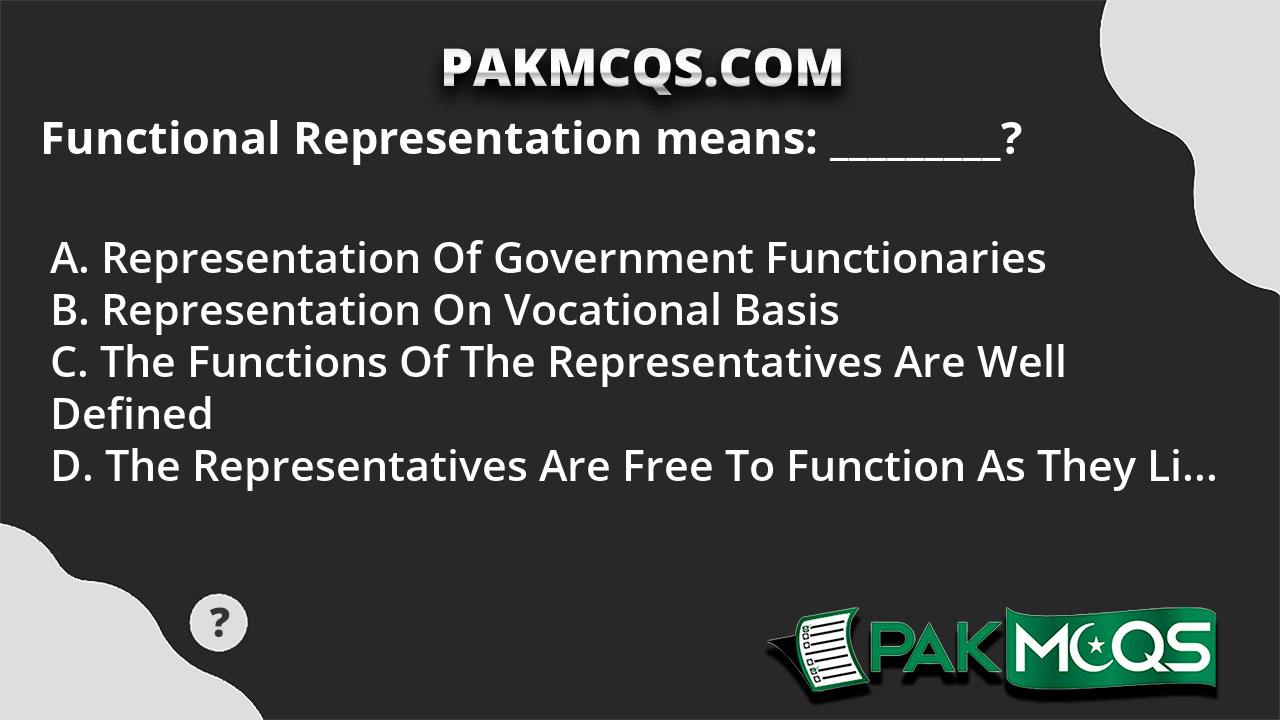 functional representation meaning in english