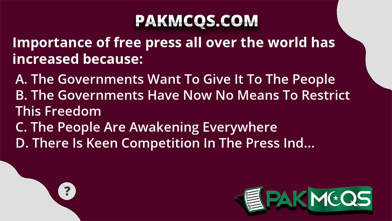 importance-of-free-press-all-over-the-world-has-increased-because