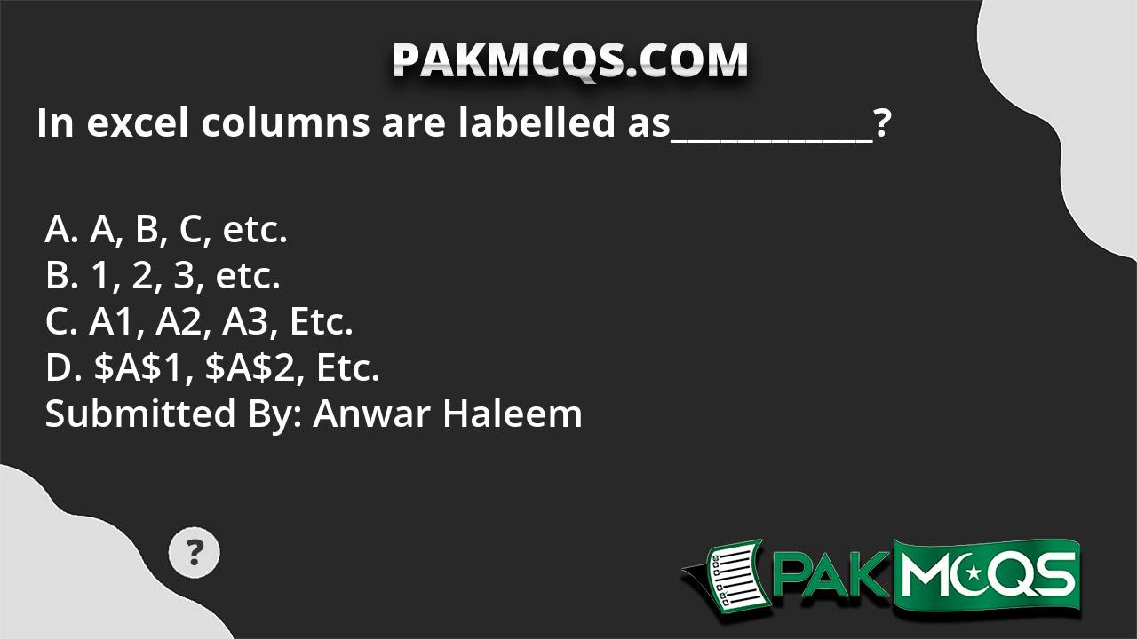 in-excel-columns-are-labelled-as-pakmcqs