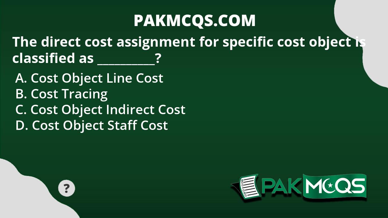 direct cost assignment definition