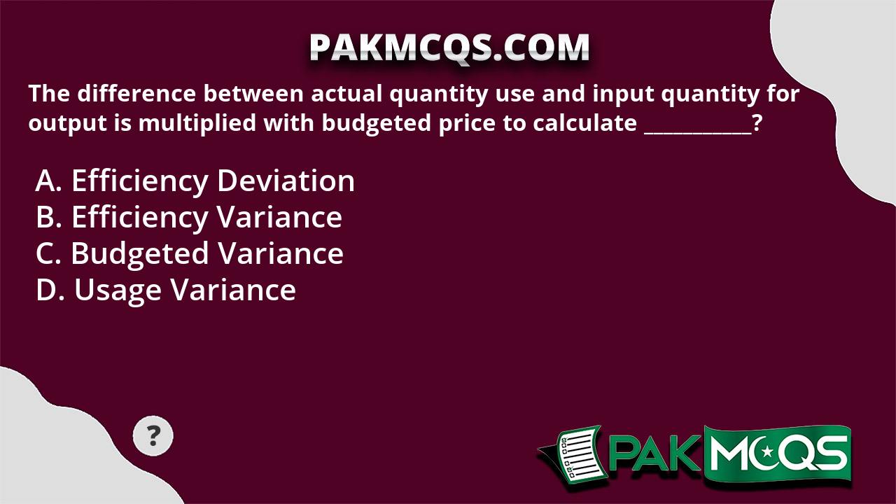 The Difference Between Actual Quantity Use And Input Quantity For ...