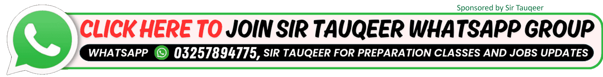 Join Sir Tauqeer Whatsaap group